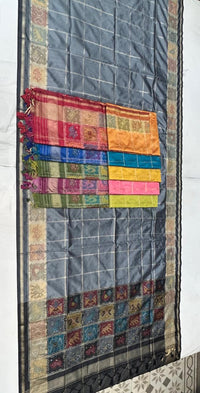 Rangkart Pure Kora Organza Saree - Cotton Benaras Crepe